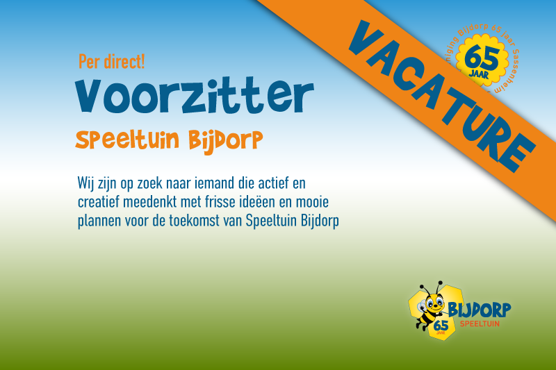 Speeltuin Bijdorp is op zoek naar een nieuwe Voorzitter